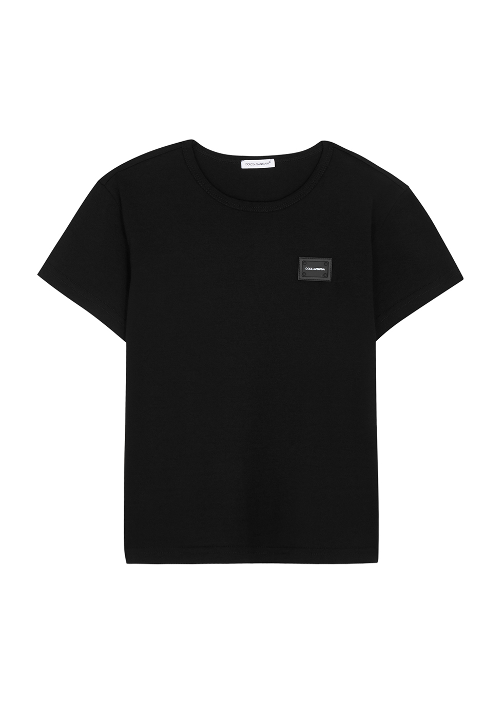 Dolce & Gabbana KIDS Black logo cotton T-shirt (2-6 years) - Harvey Nichols