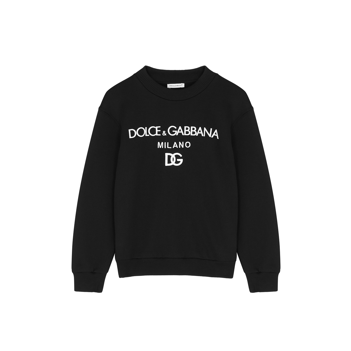 Dolce & Gabbana Kids Black Logo Cotton Sweatshirt (2-6 Years) - 4 Years