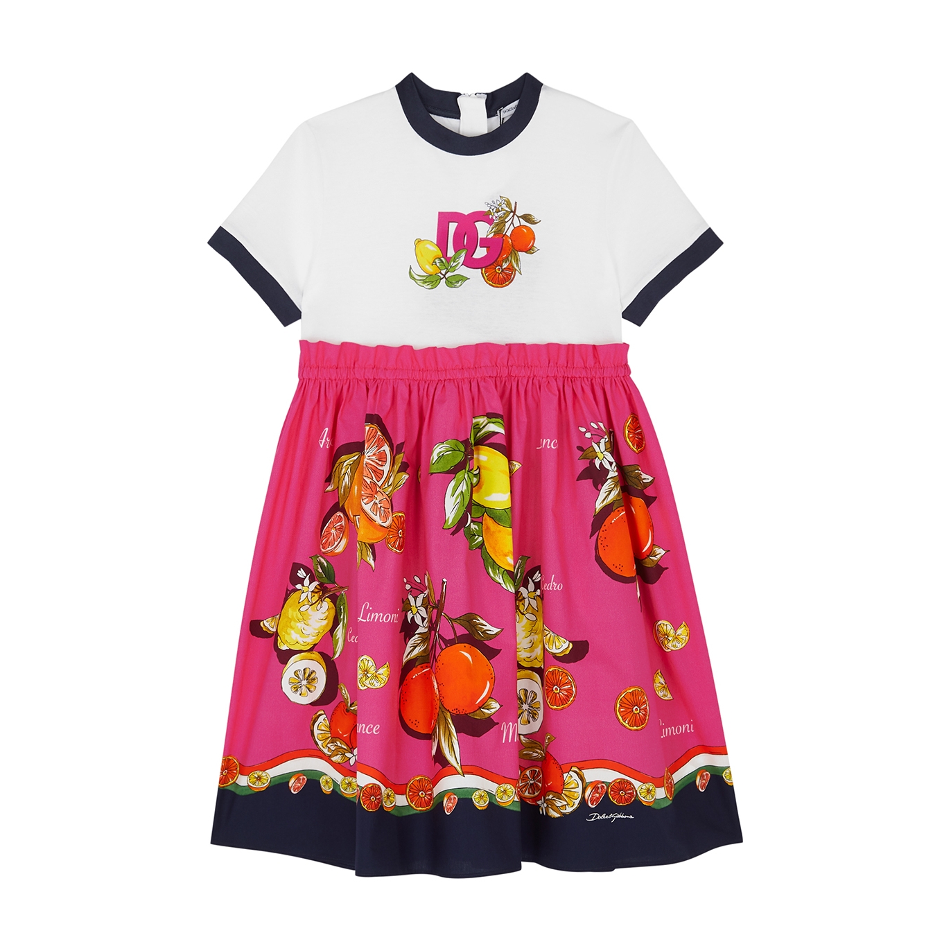 Dolce & Gabbana Kids Panelled Printed Cotton Dress (2-6 Years) - Multicoloured - 4 Years