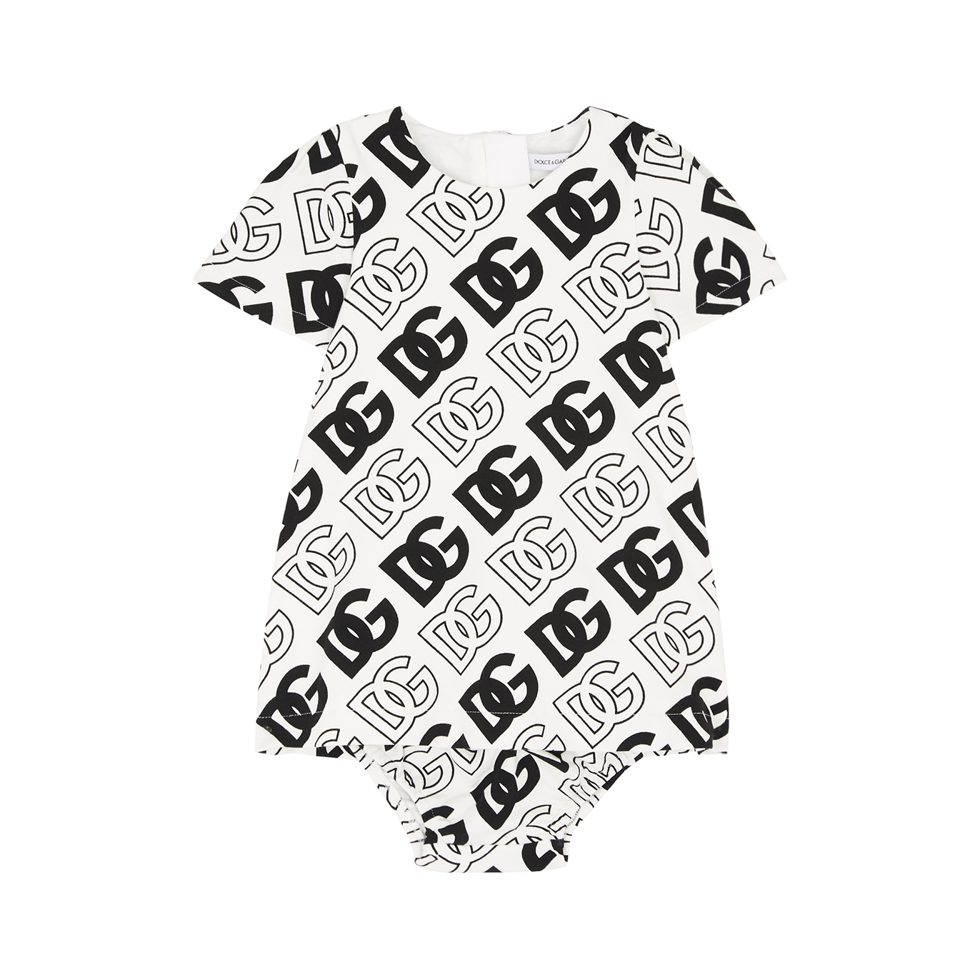 Dolce & Gabbana Kids Logo-print Stretch-cotton Dress - White Other - 12 Months