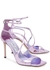 Azia 95 metallic lilac leather sandals - Jimmy Choo