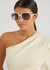 Delphine white oversized sunglasses - Tom Ford