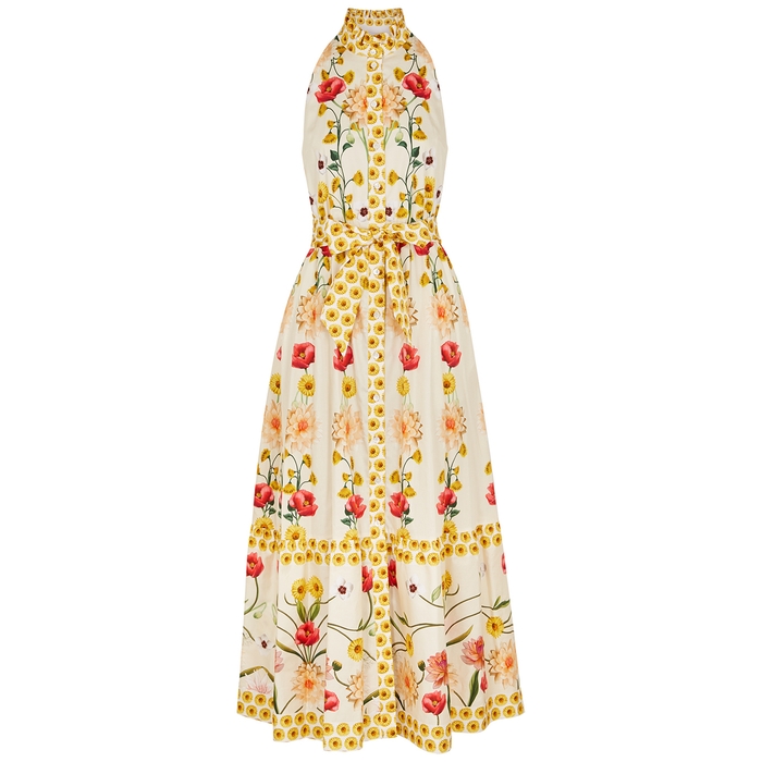 Borgo De Nor Biba Floral-print Cotton Maxi Dress