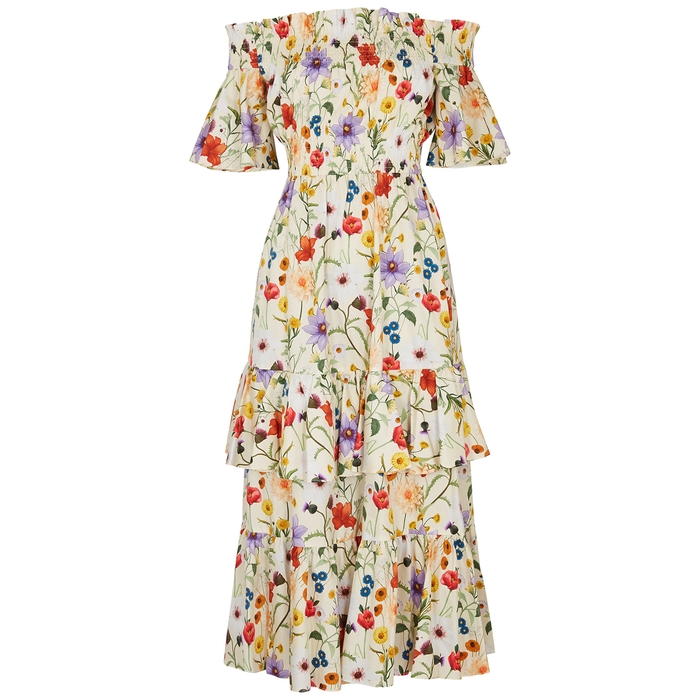 Borgo De Nor Margarita Floral-print Cotton Maxi Dress