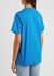 Blue printed cotton T-shirt - Ganni
