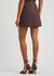 Double Arch burgundy cotton-blend mini skirt - Dion Lee