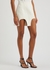 Double Arch ivory cotton-blend mini skirt - Dion Lee