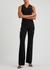 Black cut-out ribbed-knit trousers - Dion Lee