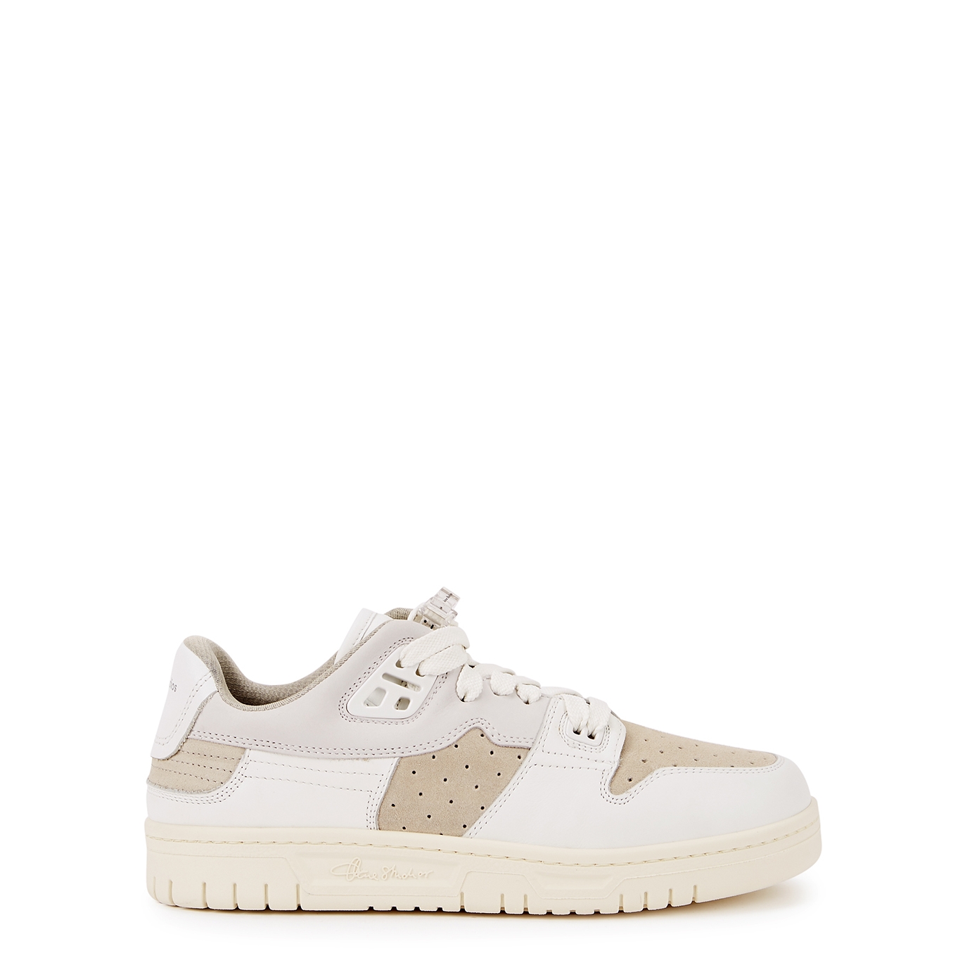 Acne Studios White Panelled Leather Sneakers - 3