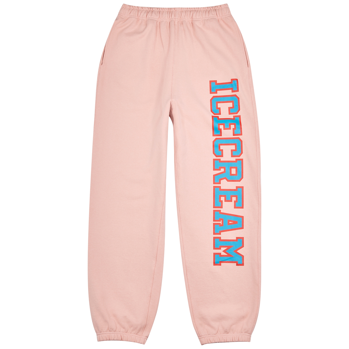 Ice Cream College Pink Logo Cotton Sweatpants - M