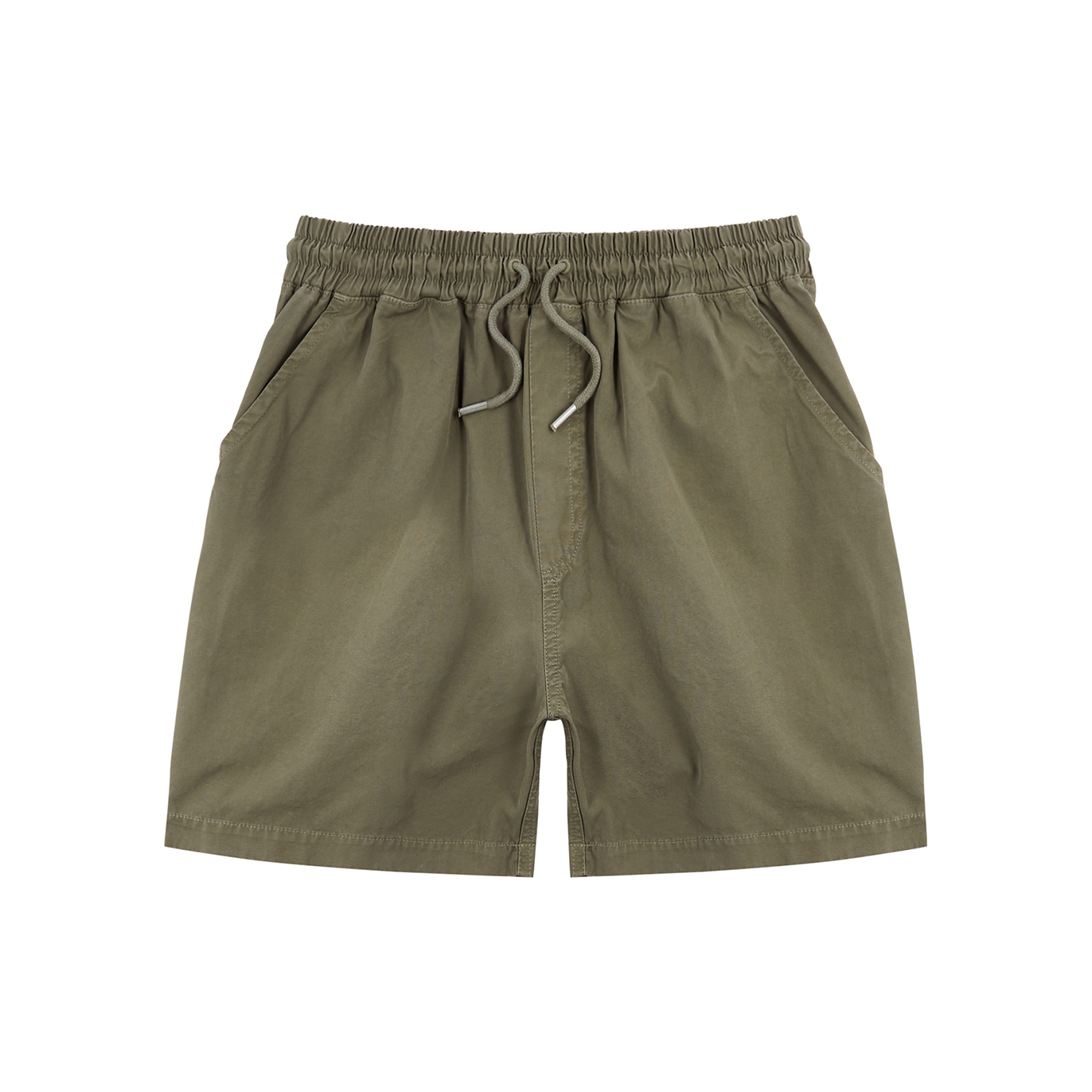 Colorful Standard Cotton Shorts In Olive