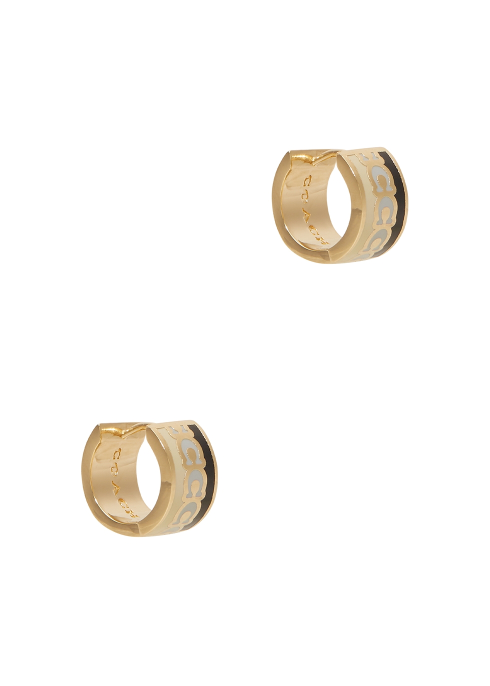 Signature C gold-tone hoop earrings