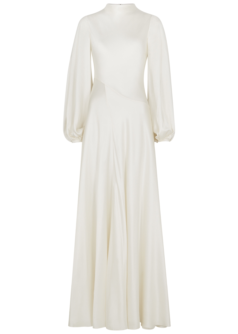 Amaranita ivory silk-satin gown