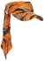 Orange printed stretch-jersey visor - Paco Rabanne