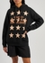 Black printed hooded cotton sweatshirt - Gucci
