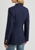 Navy double-breasted woven blazer - Gucci