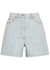 Blue GG-jacquard denim shorts - Gucci