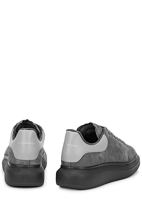 Alexander McQueen Oversized grey suede sneakers - Harvey Nichols