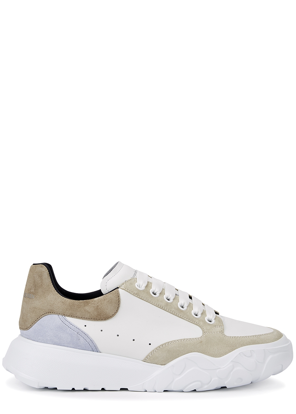 Court white panelled leather sneakers