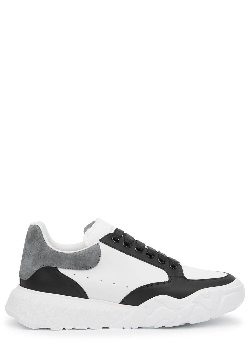 Alexander McQueen Leather Court Sneakers in White Save 4% Womens Shoes Trainers Low-top trainers 