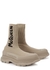 Tread Slick taupe knitted sock boots - Alexander McQueen