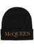 Black logo-embroidered cashmere beanie - Alexander McQueen