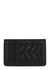 Black ribcage-debossed leather card holder - Alexander McQueen
