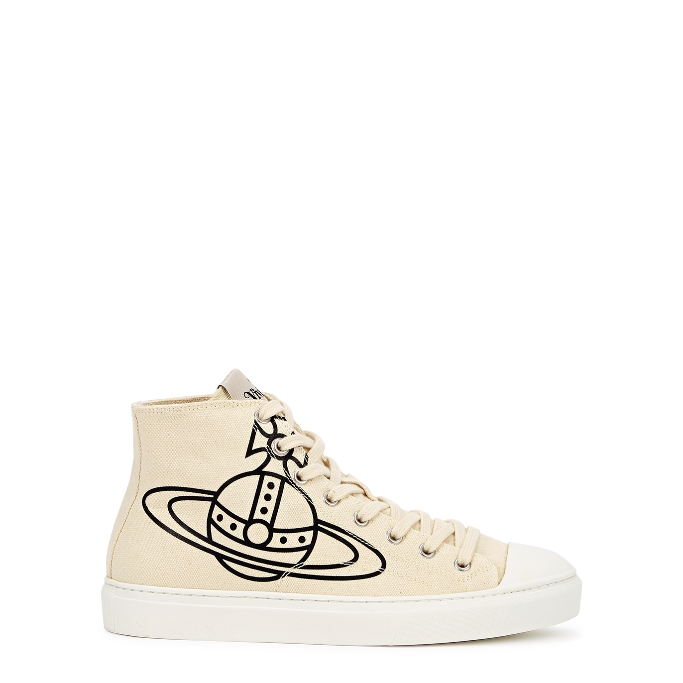 Vivienne Westwood Orb-print Canvas High-top Sneakers - Off White - 7