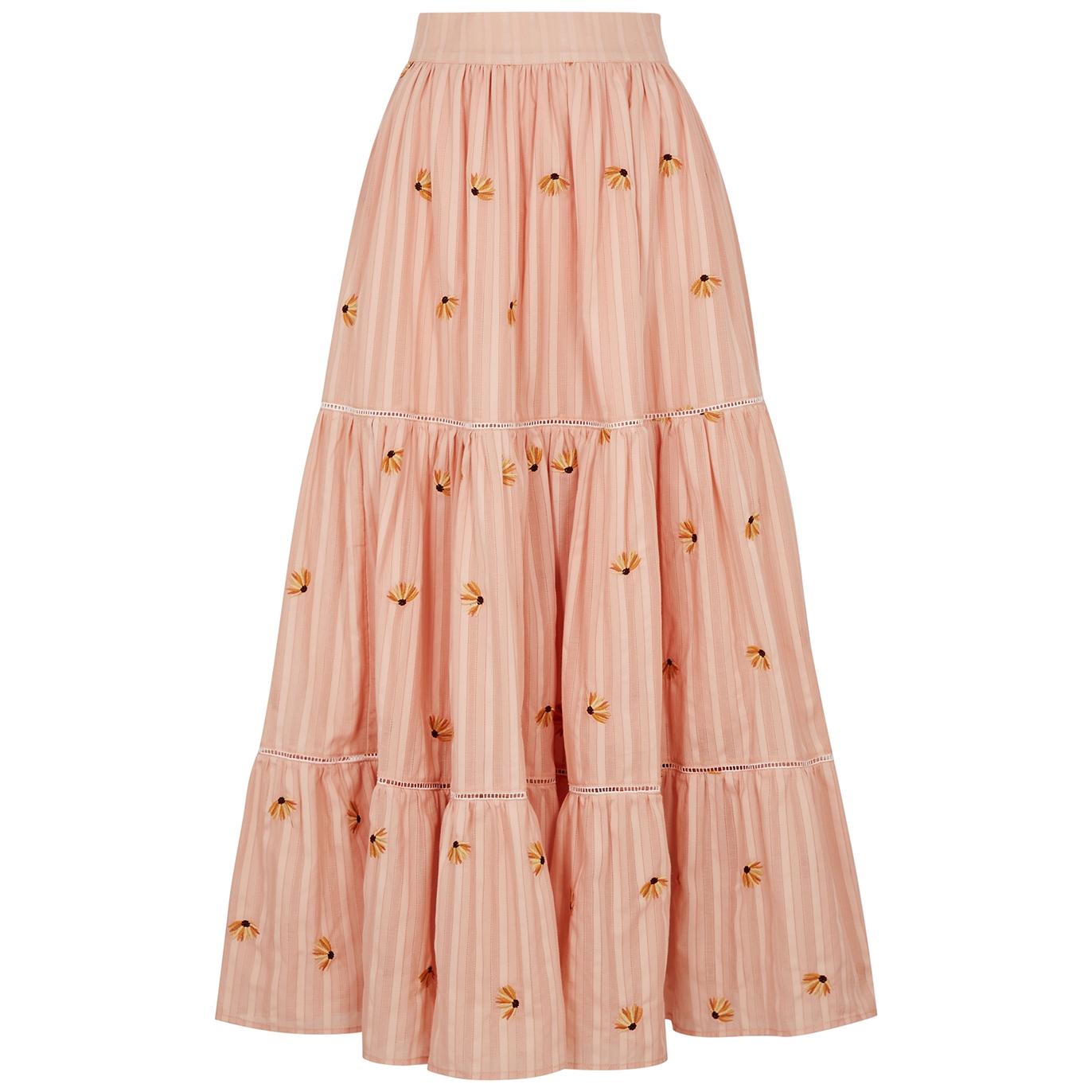 Lug Von Siga Ornella Pink Embroidered Cotton Skirt - 8