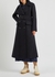 Navy flecked wool-blend tweed coat - Chloé