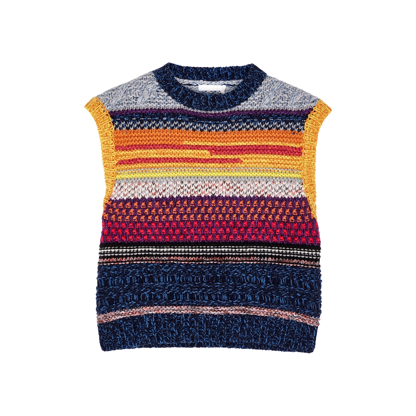 Chloé Striped Cashmere And Wool-blend Vest - Multicoloured - S