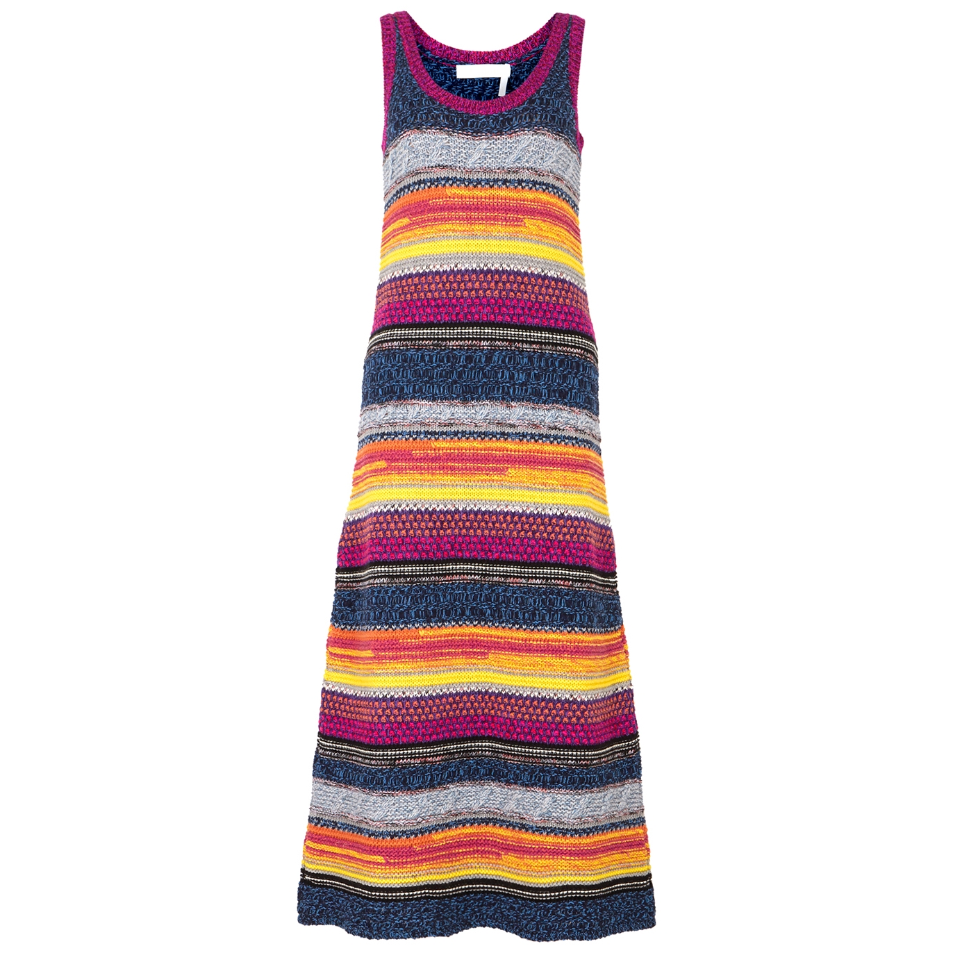 Chloé Striped Cashmere And Wool-blend Dress - Multicoloured - S