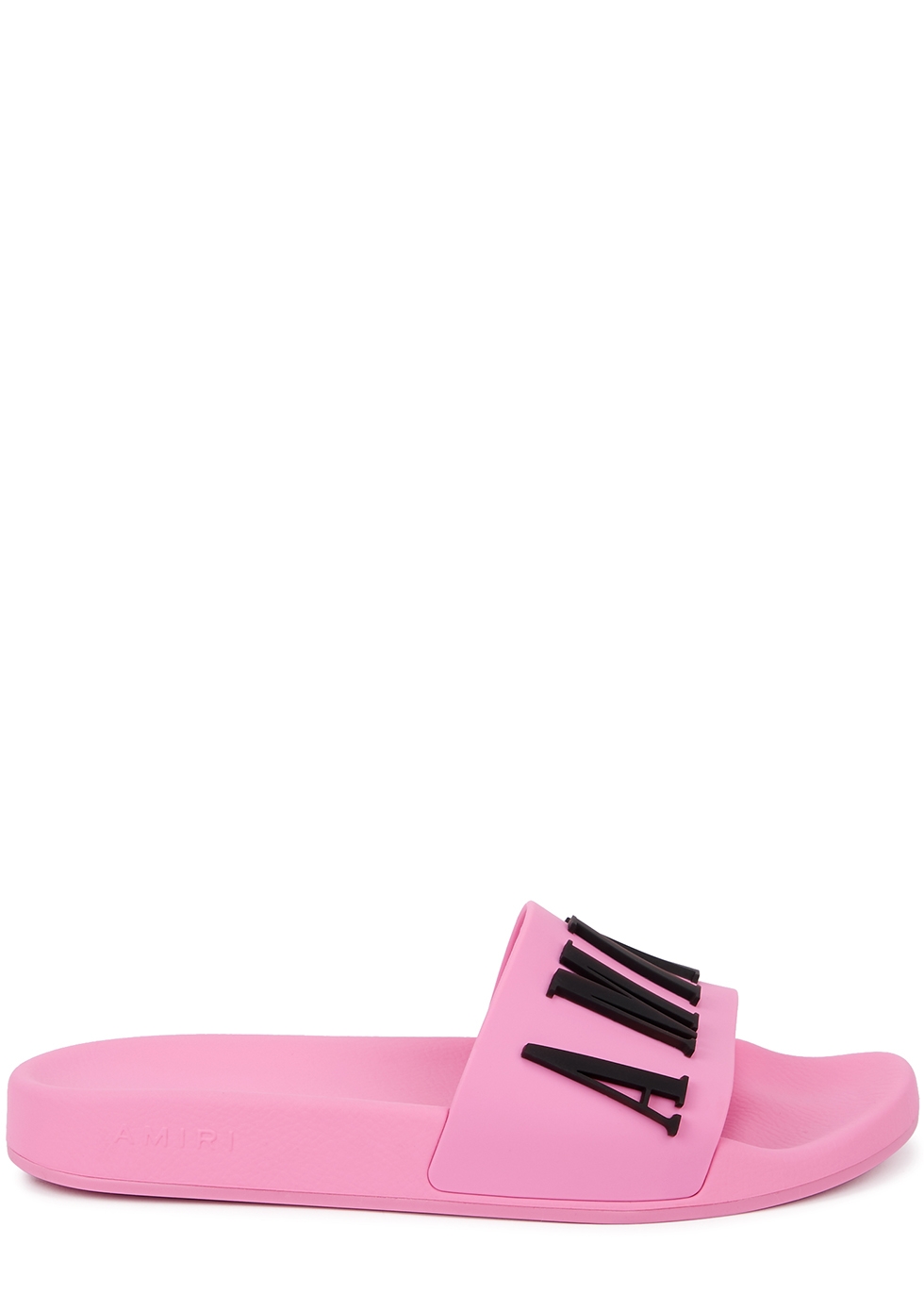 Amiri Pink logo rubber sliders - Harvey Nichols
