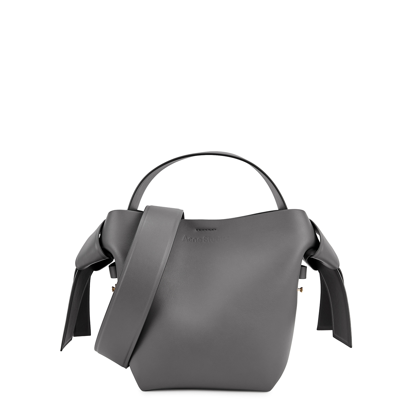 Acne Studios Musubi Mini Leather Shoulder Bag In Burgundy