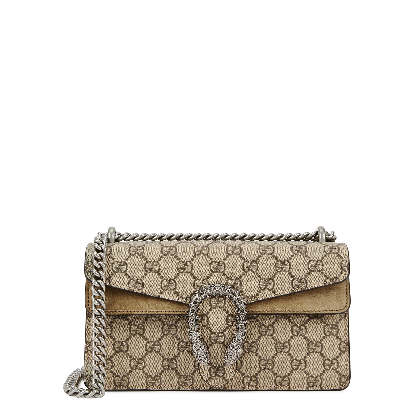 Gucci Dionysus GG Supreme Monogrammed Shoulder Bag - Beige