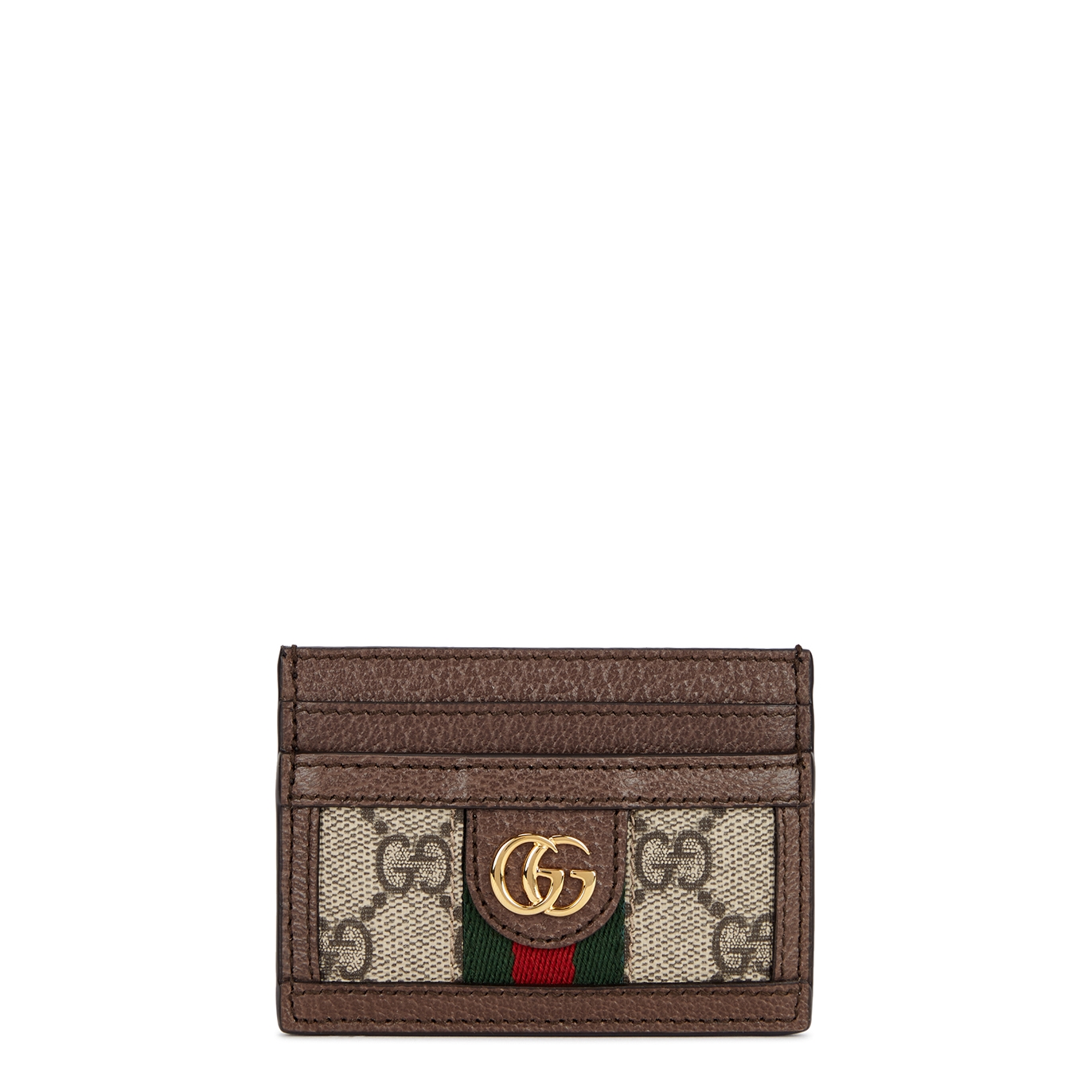 Gucci Ophidia GG Monogrammed Card Holder - Brown