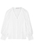 Lang white floral-embroidered gauze blouse - Alice + Olivia