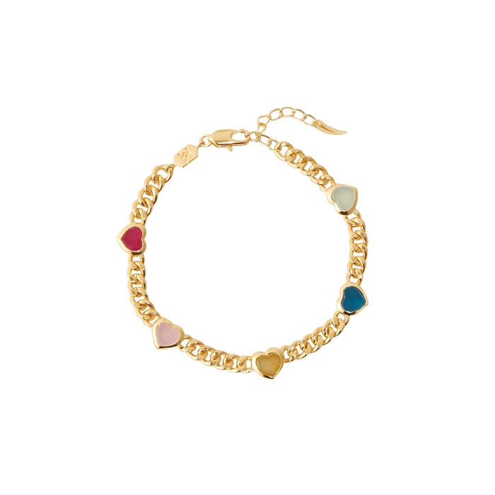 Missoma Jelly Heart 18kt Gold-plated Chain Bracelet