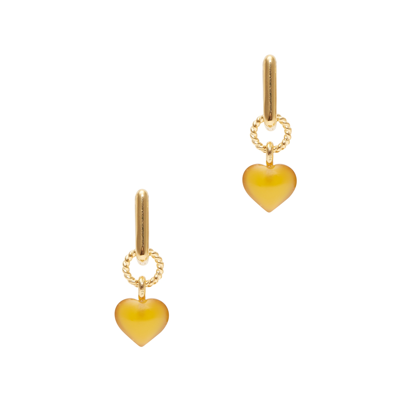 Missoma Heart 18kt Gold-plated Earrings - Yellow - One Size