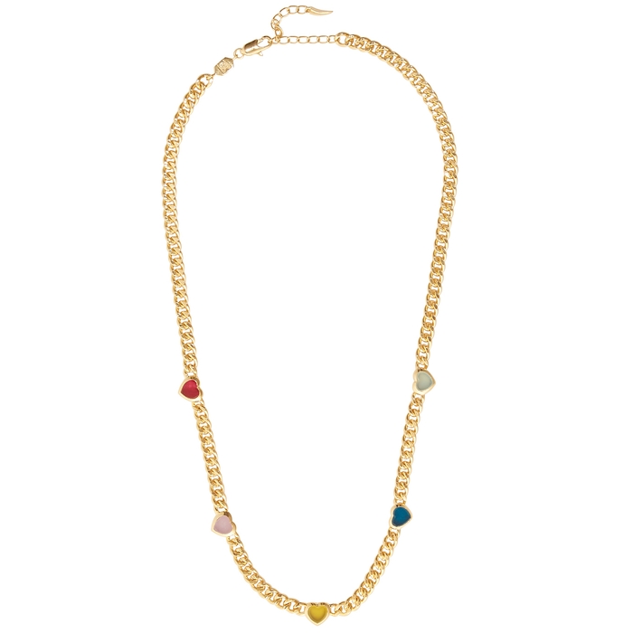 MISSOMA JELLY HEART 18KT GOLD-PLATED CHAIN NECKLACE