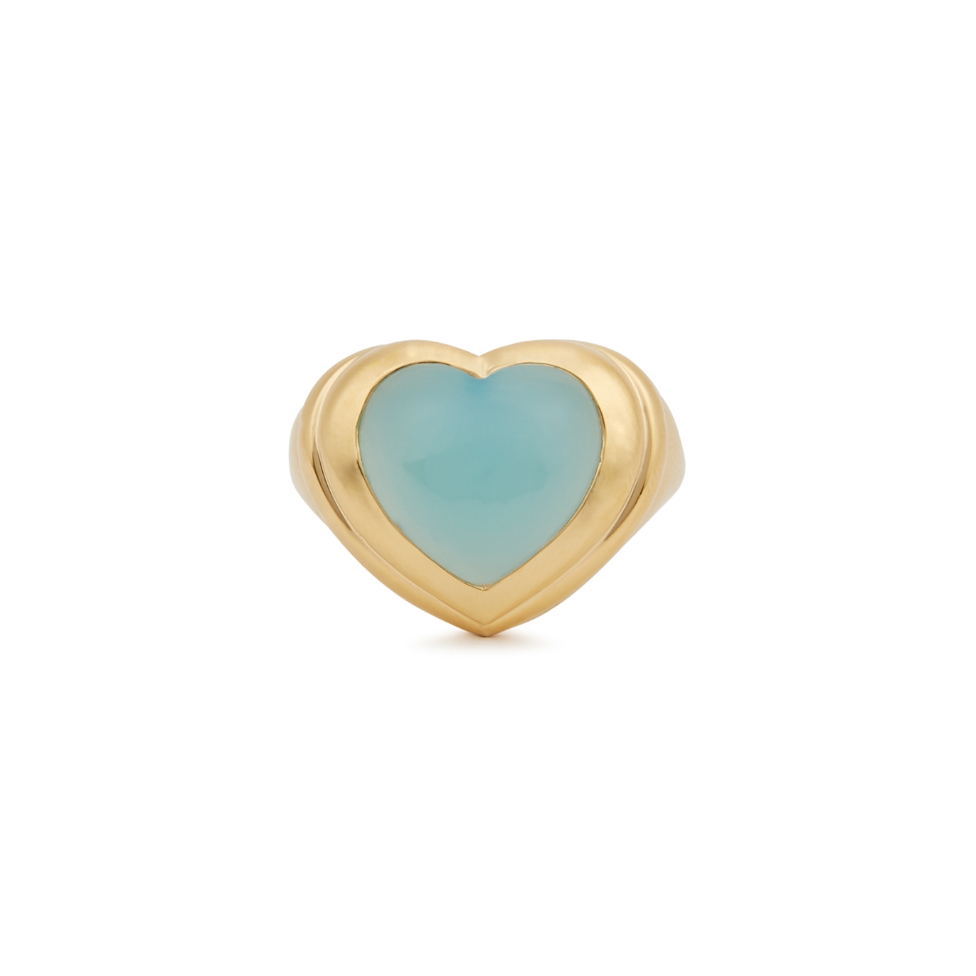 Missoma Jelly Heart Gemstone 18kt Gold-plated Ring - Light Blue - N