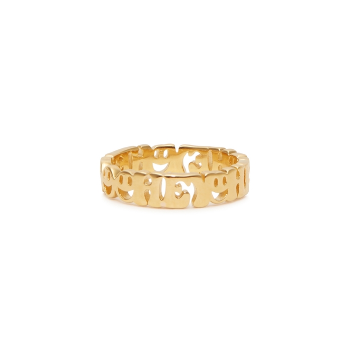 MISSOMA SAY HEY 18KT GOLD-PLATED RING