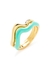 Squiggle Curve Two Tone 18kt gold-plated ring - Missoma