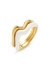 Squiggle Curve Two Tone 18kt gold-plated ring - Missoma