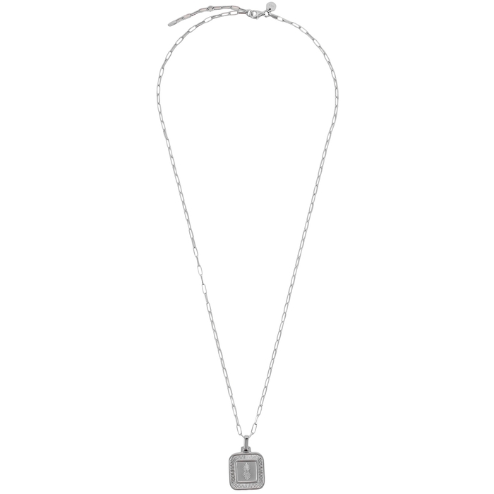 Daisy London Palm Leaf Sterling Silver Locket Necklace | ModeSens