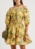 Sally off-the-shoulder printed cotton mini dress - CARA CARA