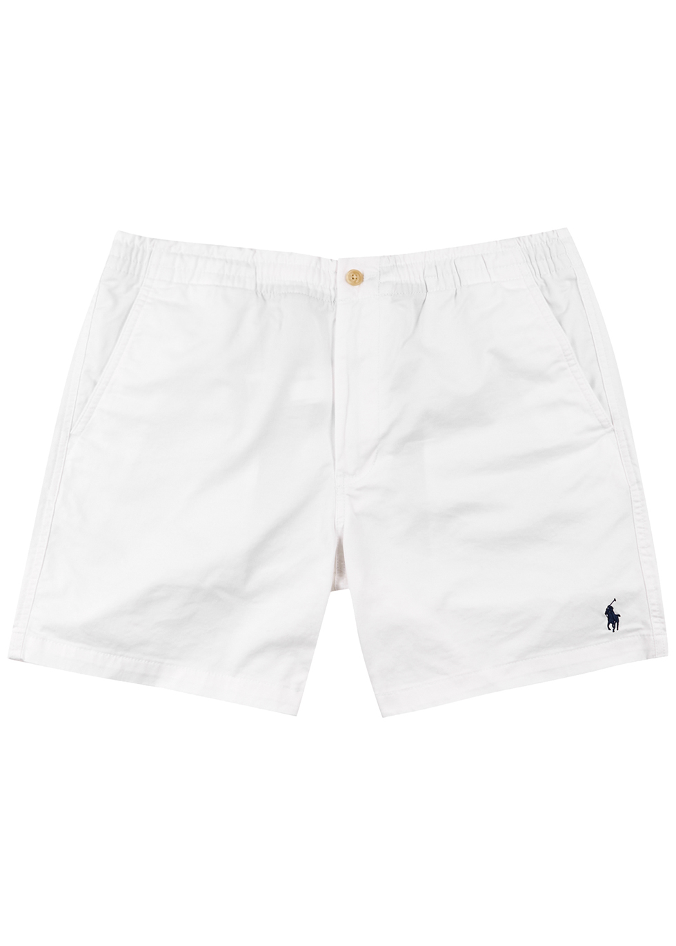 White stretch-cotton shorts