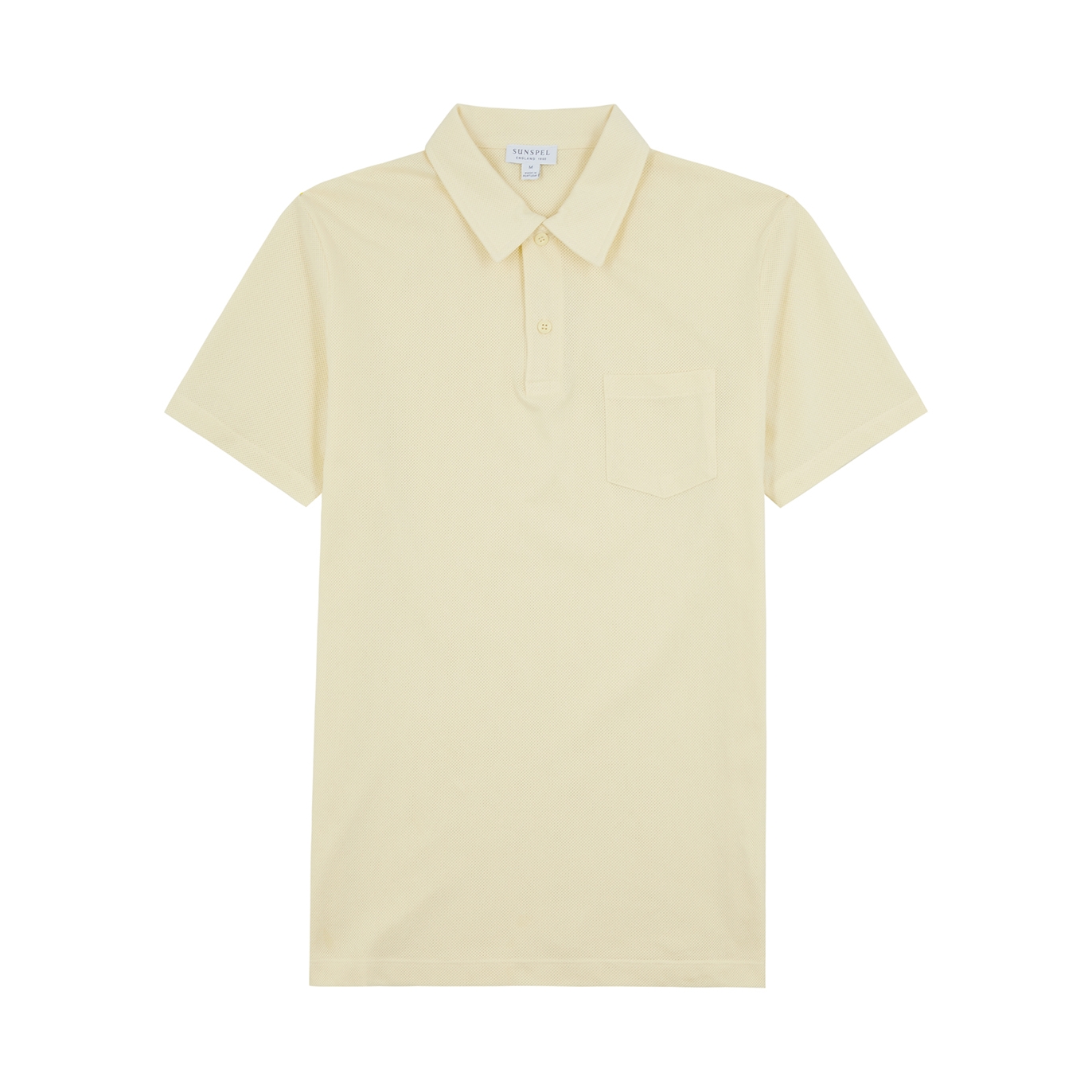 Sunspel Riviera Yellow Cotton-mesh Polo Shirt - L