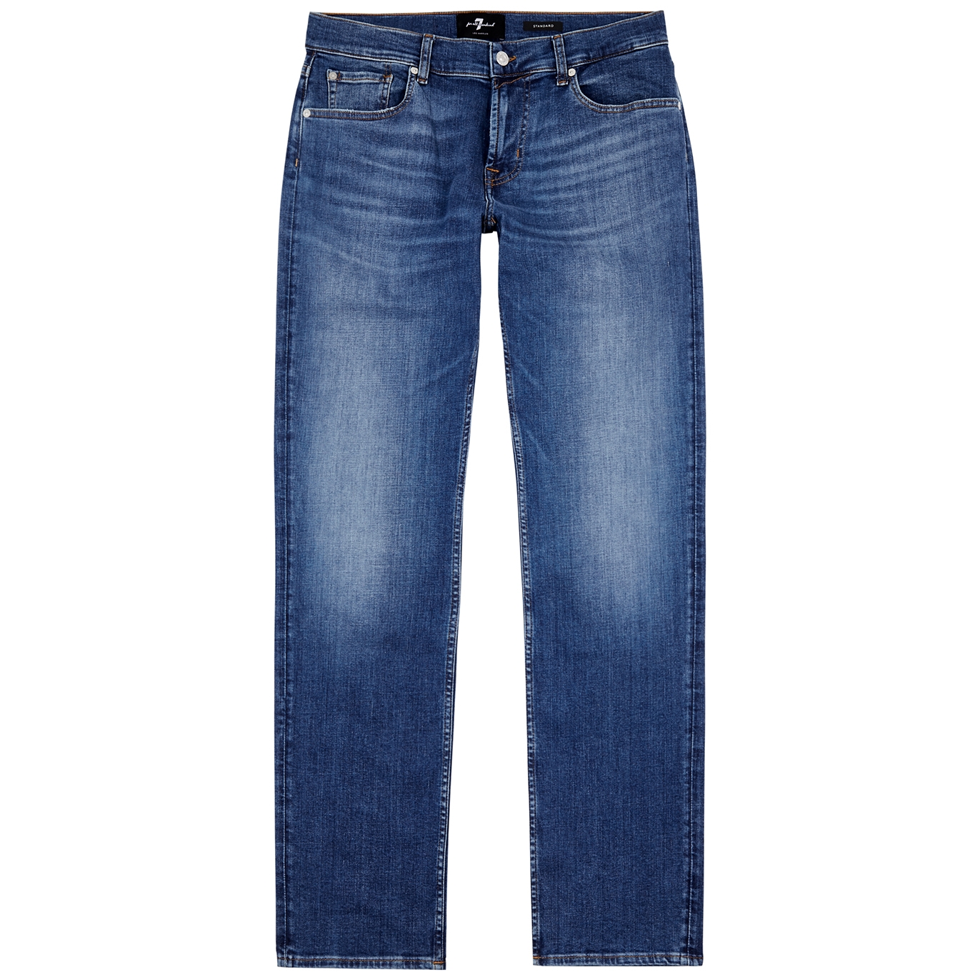 7 For All Mankind Standard Blue Straight-leg Jeans - W28
