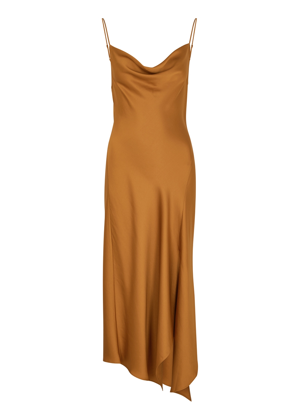 Jonathan Simkhai Nellie bronze satin slip dress - Harvey Nichols
